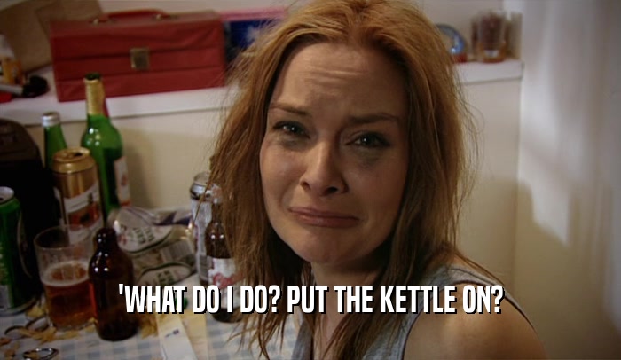 'WHAT DO I DO? PUT THE KETTLE ON?  