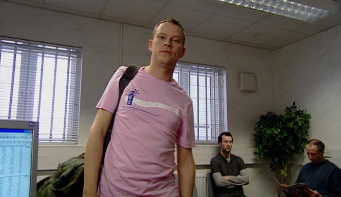 - CUBICLE THREE. - GREAT, THANKS. 