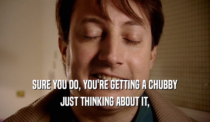 SURE YOU DO, YOU'RE GETTING A CHUBBY JUST THINKING ABOUT IT, 
