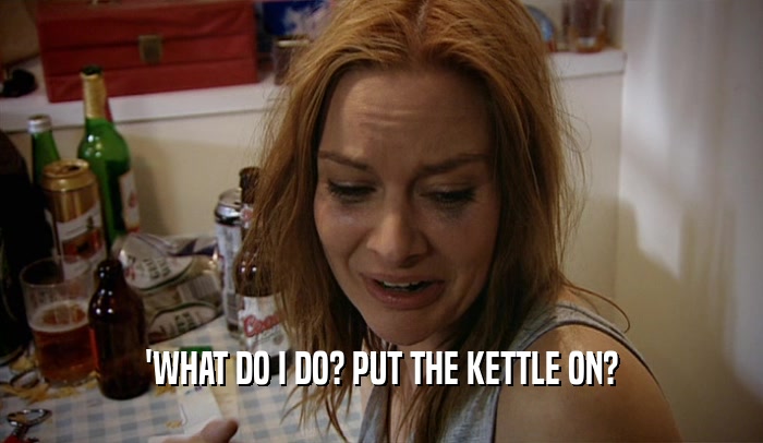 'WHAT DO I DO? PUT THE KETTLE ON?  
