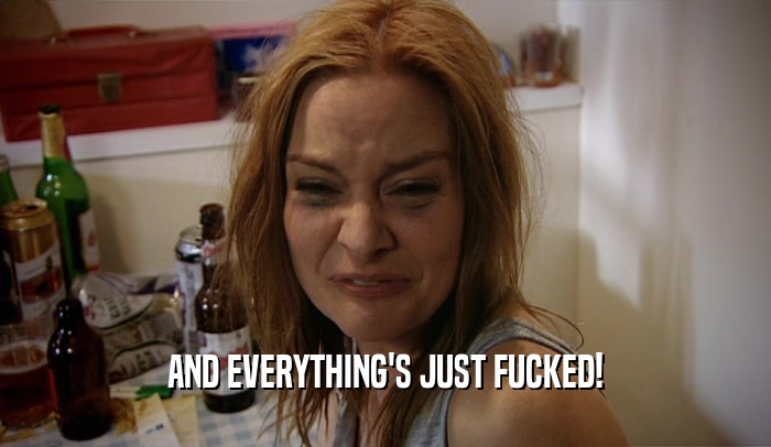 AND EVERYTHING'S JUST FUCKED!  