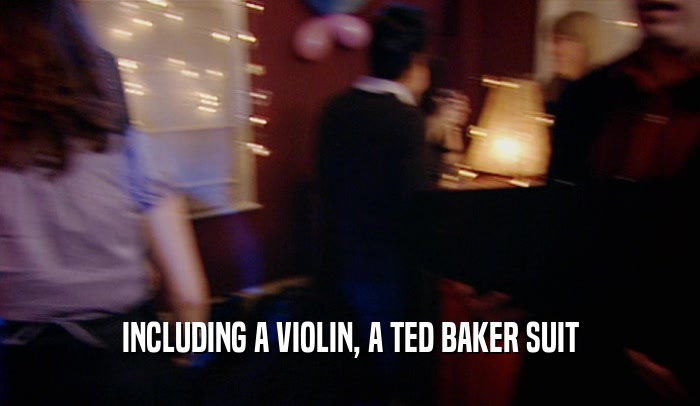 INCLUDING A VIOLIN, A TED BAKER SUIT  