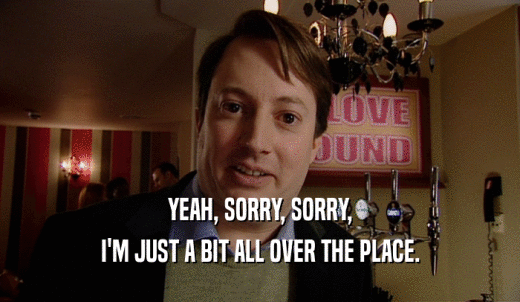 YEAH, SORRY, SORRY, I'M JUST A BIT ALL OVER THE PLACE. 