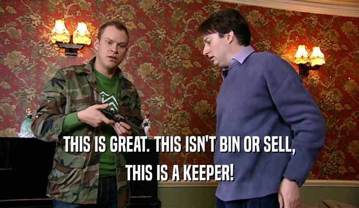 THIS IS GREAT. THIS ISN'T BIN OR SELL, THIS IS A KEEPER! 