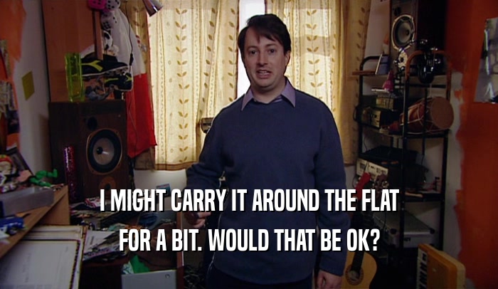 I MIGHT CARRY IT AROUND THE FLAT FOR A BIT. WOULD THAT BE OK? 