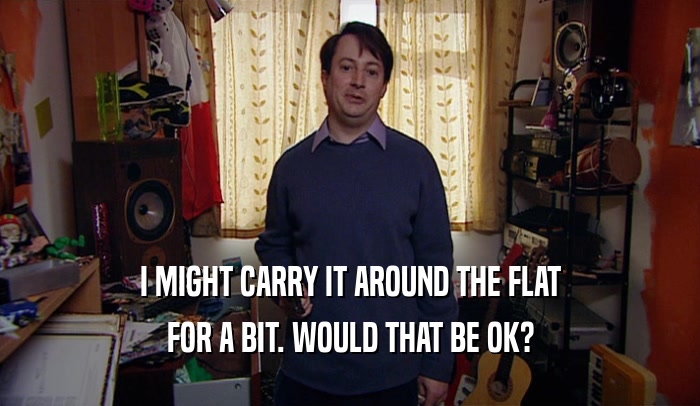 I MIGHT CARRY IT AROUND THE FLAT FOR A BIT. WOULD THAT BE OK? 