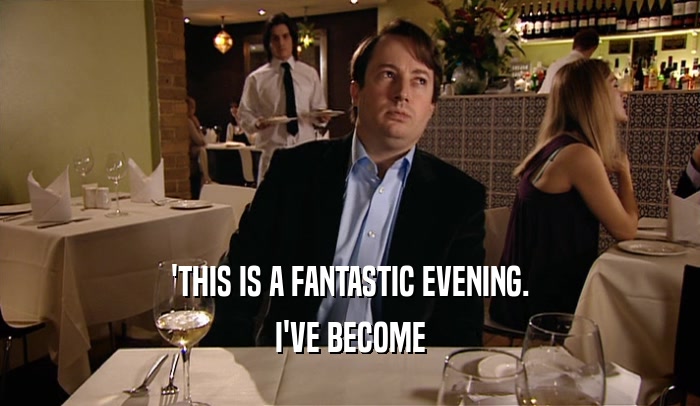 'THIS IS A FANTASTIC EVENING. I'VE BECOME 