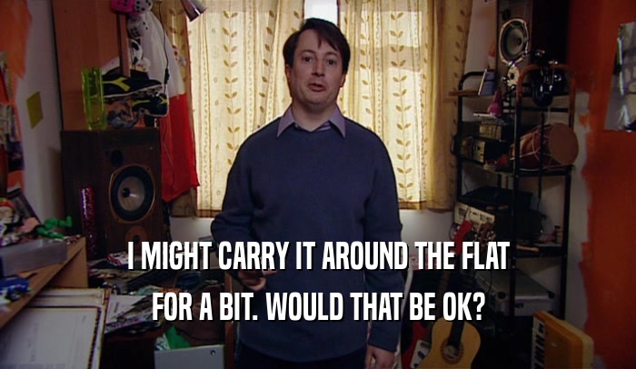 I MIGHT CARRY IT AROUND THE FLAT FOR A BIT. WOULD THAT BE OK? 
