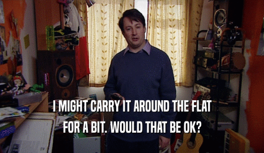 I MIGHT CARRY IT AROUND THE FLAT FOR A BIT. WOULD THAT BE OK? 