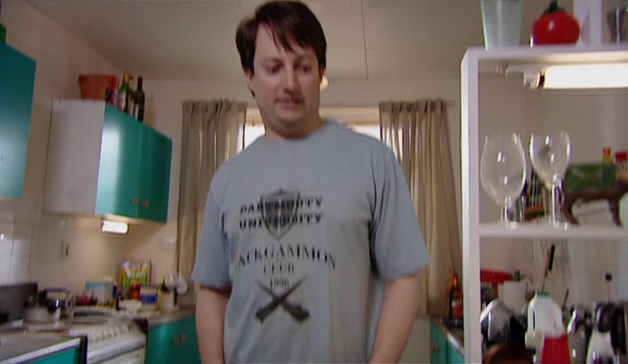 'IS THERE A BUTTON THERE? SITTING'S GONNA PULL THE THING WIDE OPEN IF NOT. 