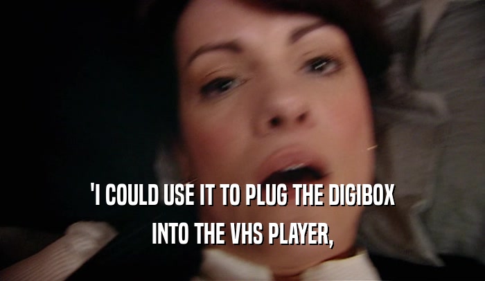 'I COULD USE IT TO PLUG THE DIGIBOX INTO THE VHS PLAYER, 