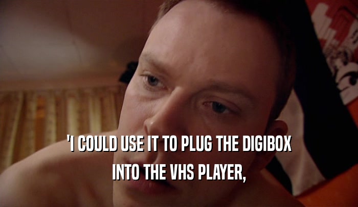 'I COULD USE IT TO PLUG THE DIGIBOX INTO THE VHS PLAYER, 