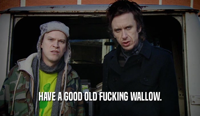 HAVE A GOOD OLD FUCKING WALLOW.  