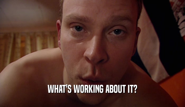WHAT'S WORKING ABOUT IT?  