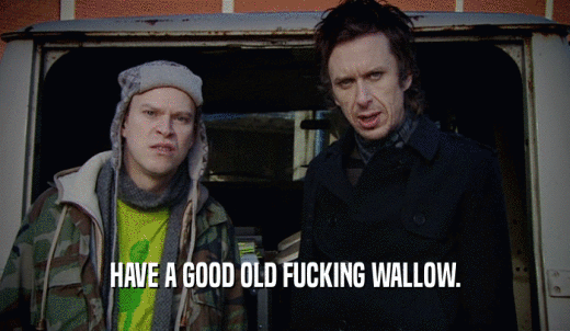 HAVE A GOOD OLD FUCKING WALLOW.  