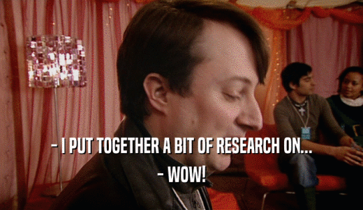 - I PUT TOGETHER A BIT OF RESEARCH ON... - WOW! 