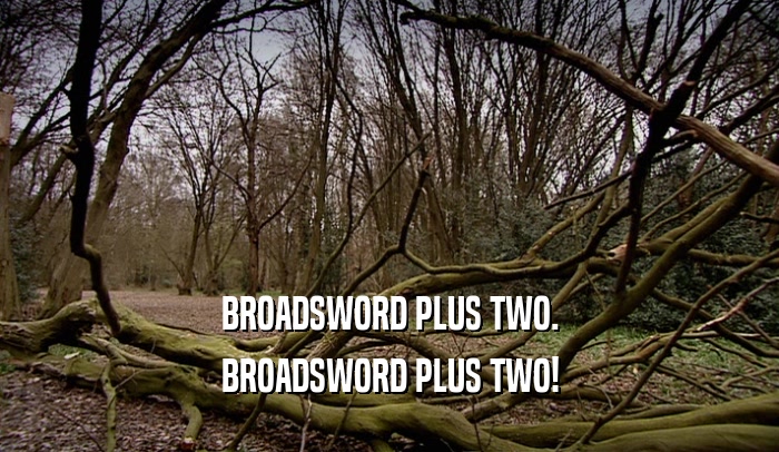 BROADSWORD PLUS TWO. BROADSWORD PLUS TWO! 