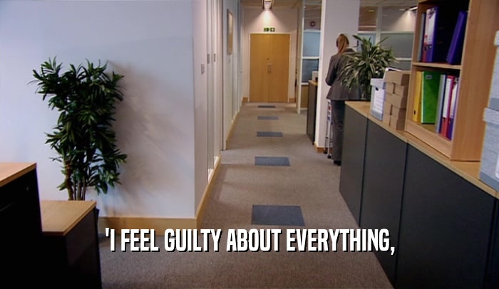 'I FEEL GUILTY ABOUT EVERYTHING,  