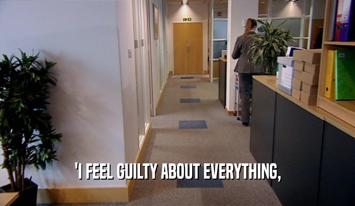 'I FEEL GUILTY ABOUT EVERYTHING,  