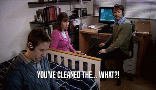 YOU'VE CLEANED THE... WHAT?!  