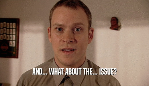 AND... WHAT ABOUT THE... ISSUE?  