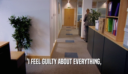 'I FEEL GUILTY ABOUT EVERYTHING,  