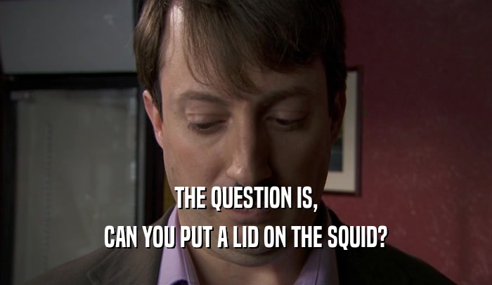 THE QUESTION IS, CAN YOU PUT A LID ON THE SQUID? 