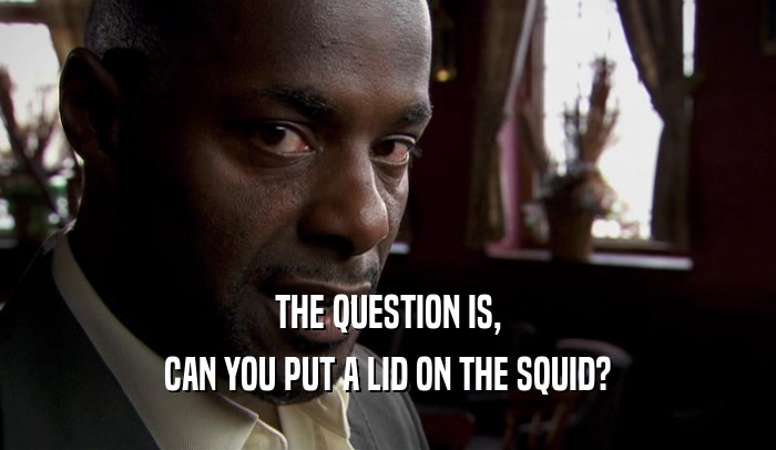 THE QUESTION IS, CAN YOU PUT A LID ON THE SQUID? 
