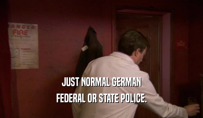 JUST NORMAL GERMAN FEDERAL OR STATE POLICE. 