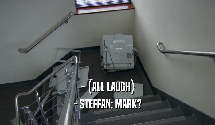 - (ALL LAUGH) - STEFFAN: MARK? 