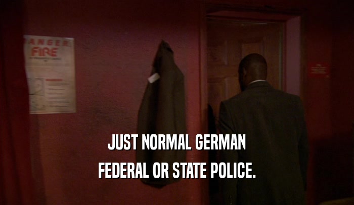 JUST NORMAL GERMAN FEDERAL OR STATE POLICE. 
