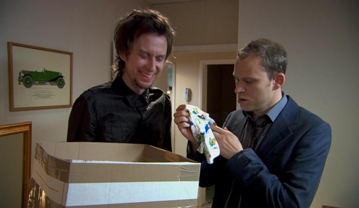 NO, NO. NO, THANK YOU. PUT IT UNDER THE BED, JEREMY. 