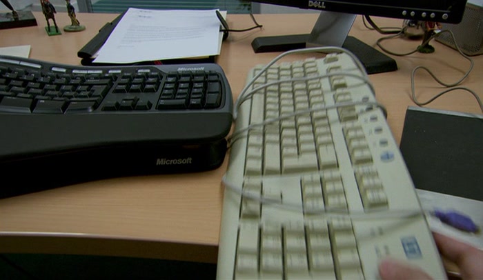 MARK: OUT WITH THE ARTIFICIAL LIMB, THE SALARY MAN KEYBOARD. 