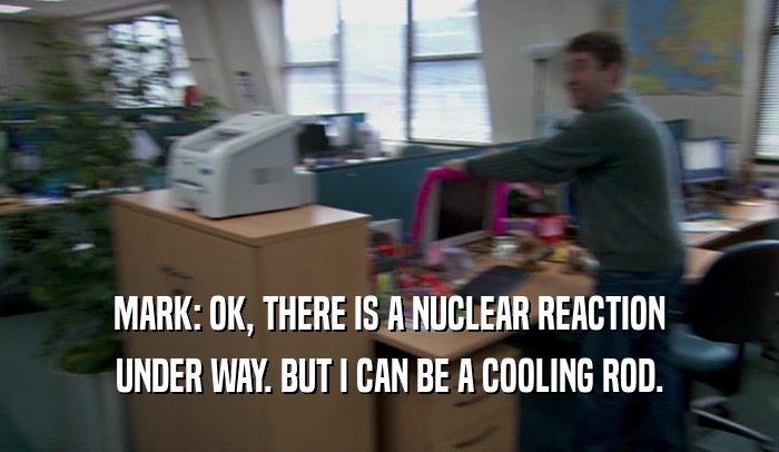 MARK: OK, THERE IS A NUCLEAR REACTION UNDER WAY. BUT I CAN BE A COOLING ROD. 