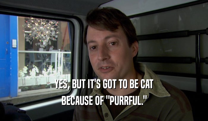 YES, BUT IT'S GOT TO BE CAT BECAUSE OF 