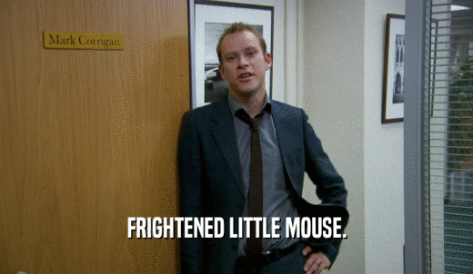 FRIGHTENED LITTLE MOUSE.  