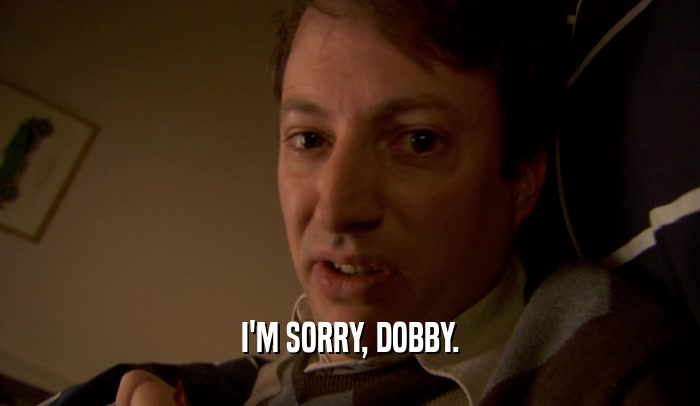 I'M SORRY, DOBBY.  