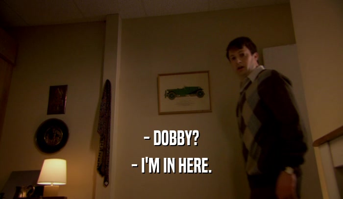 - DOBBY? - I'M IN HERE. 