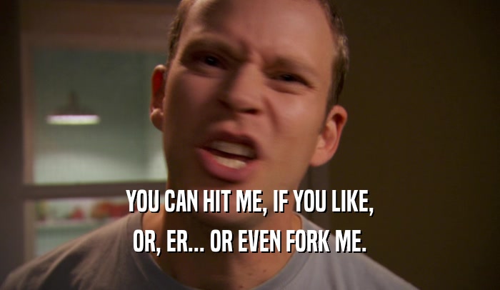 YOU CAN HIT ME, IF YOU LIKE, OR, ER... OR EVEN FORK ME. 