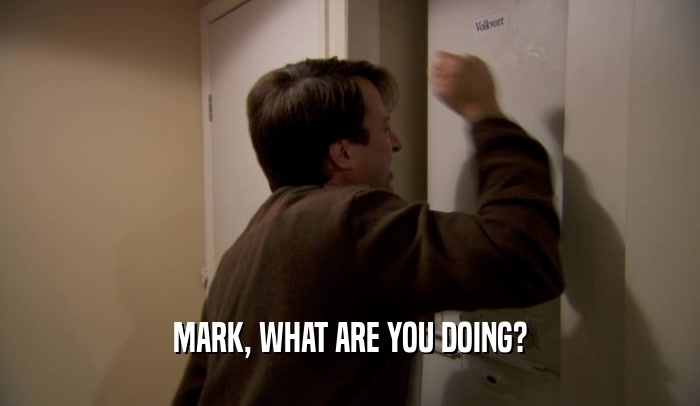 MARK, WHAT ARE YOU DOING?  
