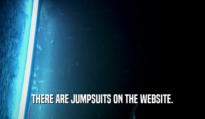THERE ARE JUMPSUITS ON THE WEBSITE.  