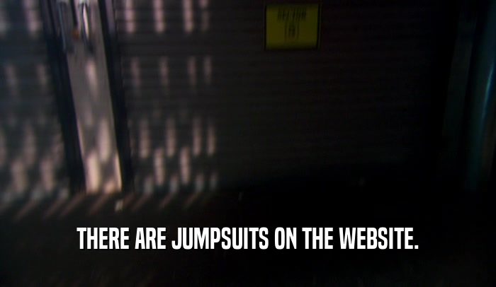 THERE ARE JUMPSUITS ON THE WEBSITE.  