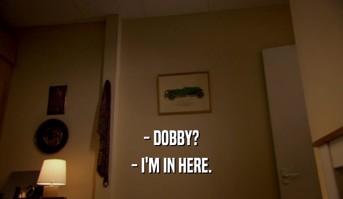 - DOBBY? - I'M IN HERE. 