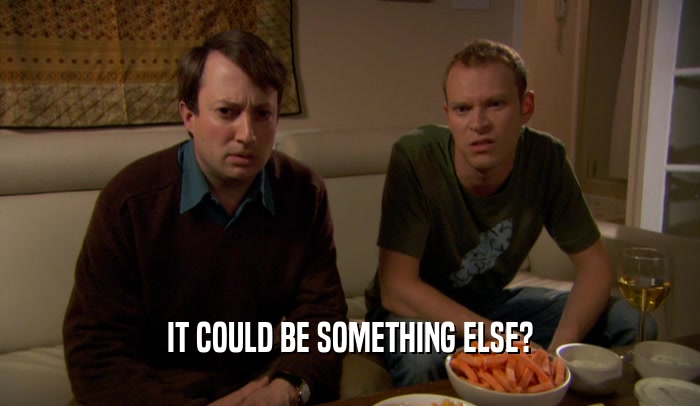 IT COULD BE SOMETHING ELSE?  