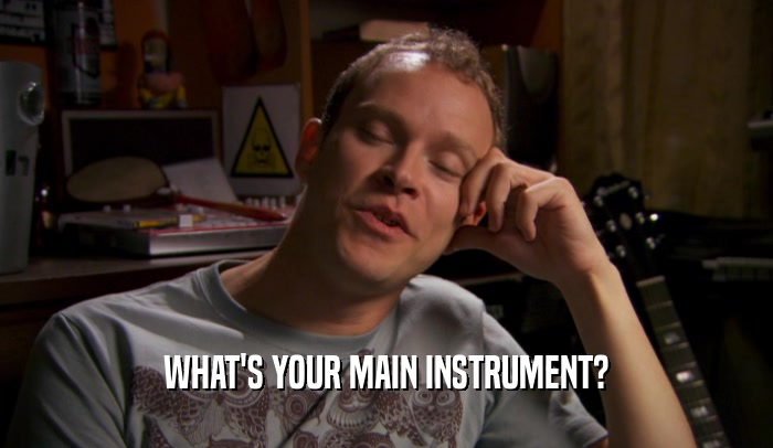WHAT'S YOUR MAIN INSTRUMENT?  