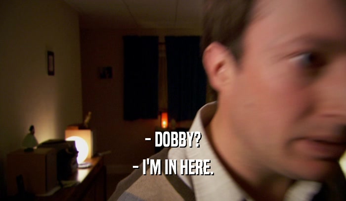 - DOBBY? - I'M IN HERE. 