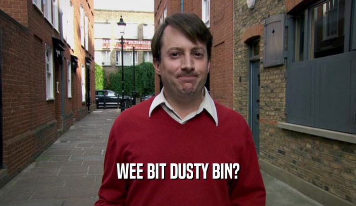 WEE BIT DUSTY BIN?  