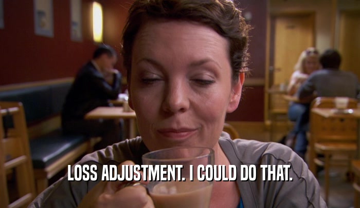 LOSS ADJUSTMENT. I COULD DO THAT.  
