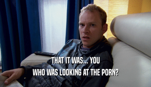 THAT IT WAS... YOU WHO WAS LOOKING AT THE PORN? 