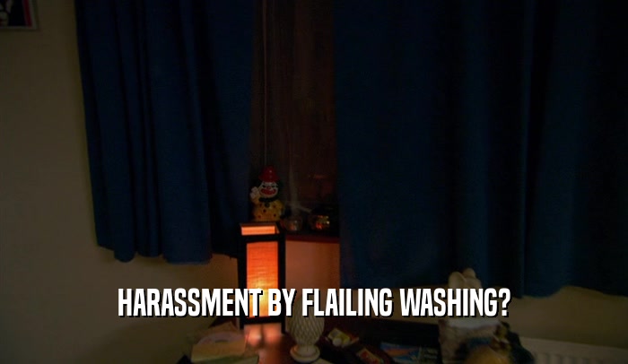 HARASSMENT BY FLAILING WASHING?  